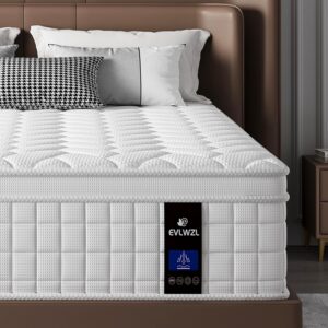 Full Size Mattress,12 inch Memory Foam Hybrid Mattresses in a Box，Full Mattress with Individually Pocket Springs, Medium Firm Feel，Fiberglass Free, Soft and Breathable(White)