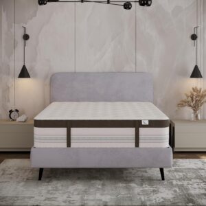 Foster Hybrid Latex Mattress 12″ Natural Cooling Plush Prefomance M Class Motion Transfer Fiberglass Free Pressure Relieving/Bed-in-a-Box,Made in USA (Twin)