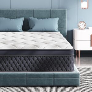 Full Mattress, 10 Inch Hybrid Memory Foam Mattress in a Box, Pressure Relief, Pocket Springs for Motion Isolation, Medium Firm Support, CertiPUR-US Certified, Fiberglass Free