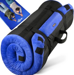 4 Inch GAIALOOP Extra Thick Memory Foam Camping Mattress, Roll Up Floor Sleeping Mat Camp Cot Mattress Pad Travel Camping Couch Bed for Guest Adults Side Sleepers