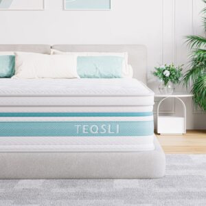 TeQsli 12-inch Mattress Innerspring Mattress in a Box for Pressure Relief & Cooling Sleep, Full Size Mattress