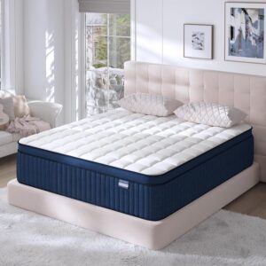 California King Mattress, 14 Inch California King Size Mattress in a Box, Medium Firm Pocket Spring and Gel Memory Foam for Superior Comfort, Pressure Relief, Strong Edge Support