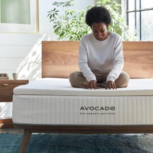 Avocado Eco Organic Latex Mattress Topper – Medium – 2 inch – Organic Cotton Zipper Cover (GOTS & GOLS Certified Organic), Queen Size