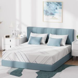 King Size Mattress 10 inch, Medium Firm Cooling Gel Memory Foam Mattresses, Removable Washable Cover, King Mattress in a Box, Pressure Relief & Upgraded Support, Motion Isolation, CertiPUR-US