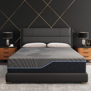 14 Inch King Size Memory Foam Mattress in a Box, Copper-Infused Aerofusion Foam & Cooling Fabric Cover, Medium Firm for Pressure Relief, Fiberglass-Free, CertiPUR-US Certified, 76”x80”x14”