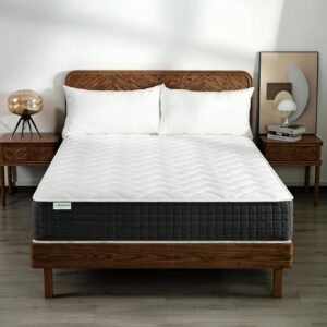 Twin Size Mattresses 12 inch, Made in USA Hybrid Mattress in a Box with Individual Pocket Coils, Edge Support, Pressure & Pain Relief, Motion Isolation, Medium Feel, CertiPUR-US, CE-12-T