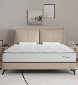 Queen Size Mattresses,10 Inch Memory Foam Hybrid Queen Mattresses in a Box White Mattress with Provide Sleep Support and Pressure Relief,Medium Firm,CertiPUR-US.