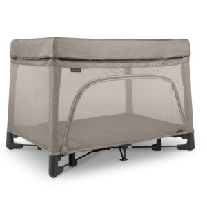UPPAbaby Remi Playard | Deluxe 3-in-1 Portable Playard, Bedside Bassinet + Travel Crib| Mesh Bassinet, Mattress, Organic Cotton Mattress Cover + Storage Bag Included | Wells (Dark Taupe Mélange)