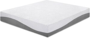 PrimaSleep Full Mattress, 10 Inch Gel Memory Foam Mattress, Gel Infused for Comfort and Pressure Relief, CertiPUR-US Certified, Bed-in-a-Box, Medium Firm, Grey, Full Size
