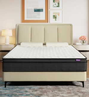 Queen Mattress,12 Inch Memory Foam Hybrid Mattresses in a Box with Individual Pocket Spring,for Pressure Relief & Motion Isolation Queen Size Mattress,CertiPUR-US.