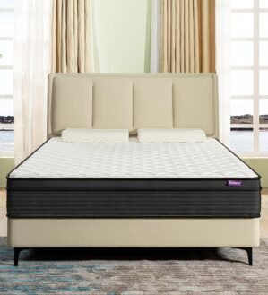 Queen Size Mattress,10 Inch Memory Foam Hybrid Queen Bed Mattresses in a Box Individual Pocket Spring Breathable Comfortable for Pressure Relief, CertiPUR-US,100 Nights Trial.