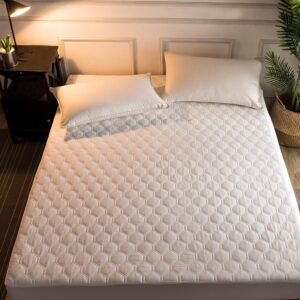 Hani Matrat Premium Quilted Fitted Mattress Pad Protector Made with Natural Combed Cotton – Cooling and Breathable Mattress Topper (Twin)