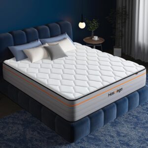12 Inch King Mattress, Hybrid Medium Firm Memory Foam Mattress with Innerspring, Reinforced Edge Support, Cooling Gel Pillow Top, Pressure Relief & Motion Isolation, Bed in a Box, Full/Queen Size