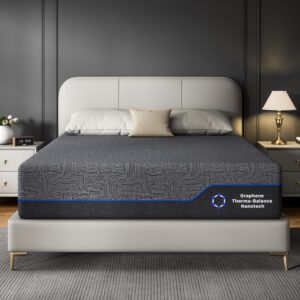 AMADA HOMEFURNISHING 12 Inch Queen Size Memory Foam Mattress, Cooling Sleep & Pressure Relief, Medium Firm Plus Feel & Fiberglass-Free, CertiPUR-US Certified Mattress Bed in a Box