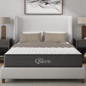 NapQueen 10” Isabella Hybrid Euro Top Twin XL Mattress, Medium Firm Support, Motion Isolation, CertiPUR-US Certified, Made in USA