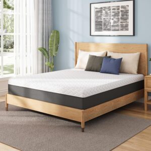 10 Inch Queen Green Tea Memory Foam Mattress for Cool Sleep & Pressure Relief, Bed in a Box, Removable Cover No Fiberglass, CertiPUR-US Certified