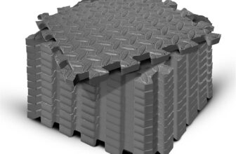 Yes4All EVA Interlocking Mats, Puzzle Floor Tiles, Foam Floor Padding with Border for Furniture, Home Space, Living Room, Garage 11 SQFT