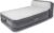 Intex Dura-Beam Ultra Plush Inflatable Pillow Top Bed Air Mattress with Headboard, Built-in Internal Electric Pump and Carry Storage Bag, Queen, Gray