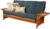 Kodiak Furniture 75″ Traditional Full-Size Suede Fabric Futon Mattress with Coil Hinged Innerspring Unit, Foam Construction, Tufted Cover, in Blue Finish, Frame Not Included