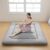 Japanese Floor Mattress Futon Mattress, Foldable Roll Up Mattress with Portable Storage Bag, Tatami Mat Sleeping Pad Suitable for Camping, Guest Room, Gray, Queen