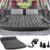 KMZ SUV Air Mattress Thickened and Double-Sided Flocking Travel Camping Bed with 2 Pillows & Electric Pump Dedicated Mobile Cushion Inflatable Bed for SUV Trunk and Rear Seat (Dark Gray)