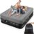 Queen Air Mattress with Built in Pump,18″ Deluxe Blow Up Mattress Airbed, Comfy Self Inflating Air Mattress, 3Min Fast Inflatable Mattress for Camping, Home, Guests, Travel(661lb MAX), Gray