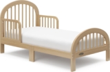Graco Olivia Toddler Bed (Driftwood) – GREENGUARD Gold Certified, Includes Toddler Safety Guardrails, Fits Standard Crib & Toddler Mattress, Stylish Arched Design