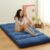 ROYGROW Japanese Futon Mattress for Kids, Japanese Futon Floor Ma Twin Size Sleeping Mattress, Tatami Mat, Roll Up Camping Mattress Pad, Wave Navy