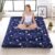 Japanese Floor Mattress,Thicken Japanese Floor Sleeping Pad Foldable,Roll Up Tatami Mat Easy to Store and Portable,Futon Mattress Suitable for Camping and Guest Room (Blue, Queen (80″ X 60″))