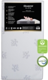 Beautyrest Black BlackICE 2-Stage Premium Crib and Toddler Mattress – CertiPUR-US Certified/Greenguard Gold Certified – Waterproof – Cooling Memory Foam, White/Grey