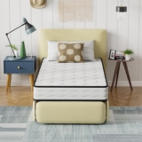 PayLessHere | 8 Inch Twin Mattress | Medium Firm Hybrid Mattress | White | with High-Density Foam and Breathable Cover | Pocket Spring Design, Pressure Relief | Bed in a Box, CertiPUR-US Certified