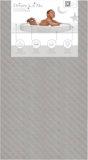 Dream On Me Asheville 4” Firm Fiber Crib & Toddler Bed Mattress, Dual-Sided, Waterproof, Greenguard Gold Certified, Lightweight, Reversible Design, Grey Embossed Vinyl Cover