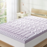 Mellow 3 Inch 5-Zone Memory Foam Mattress Topper, Soothing Lavender Infusion, Dorm Essentials, King