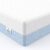 Crib Mattress, Dual Sided Comfort Memory Foam Toddler Bed Mattress, Triple-Layer Breathable Premium Baby Mattresses for Infant and Toddler w/Removable Outer Cover – White&Blue