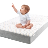 BABELIO Biobased Crib and Toddler Mattress Dual-Sided, CertiPUR-US, Removable Waterproof and Machine-Washable Cover, 52″x27.5″x5″