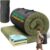 Memory Foam Camping Mattress Pad, Portable Roll Up Pads for Adults, Sleeping pad for Camping Bed, Car Bed Mat with Travel Bag- Green