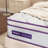 Sersper Queen Size Mattress – 8 Inch Hybrid Mattress with Memory Foam & Heavier Coils – Ergonomic Design for Pressure Relief – Medium Firm Feel – CertiPUR-US Certified
