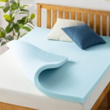 Best Price Mattress 2-inch Ventilated Gel Memory Foam Topper – Full, Dorm Essentials, Blue