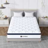 FLEXPEDIC 10″ Twin Mattress, Memory Foam Hybrid Mattress with Space Cotton for Tight Sleep, Medium-Firm Cooling Mattress with Stronger Support, Motion Isolation &Pressure Relieving