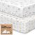 2-Pack Pack and Play Sheets, Waterproof Mini Crib Sheets Fitted – Organic Cotton Pack N Play Sheets for Graco Pack and Play Mattress, Playard Baby Crib Sheets, Neutral for Boy,Girl,Toddler (KeaSafari)