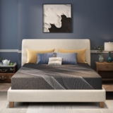 CH CHARME HOUSE 8 Inch Full Mattress, Bamboo-Charcoal Memory Foam Mattress, Cooling & Pressure Relief, Bed in a Box, Foam Made in USA & CertiPUR-US Certified, 54’x75’x8′, Black