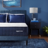 Amazon Basics Gel-Infused Memory Foam Mattress, 12-inch Hybrid, Cushion Firm, Cool Touch, CertiPUR-US® Certified Foam, Queen, White / Gray