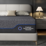 Amada Queen Mattress 10 Inch, Queen Memory Foam Mattress, Cooling Sleep & Pressure Relief, Medium Firm Plus Feel & Fiberglass-Free, Graphene Fabric, CertiPUR-US Certified Mattress Bed in a Box